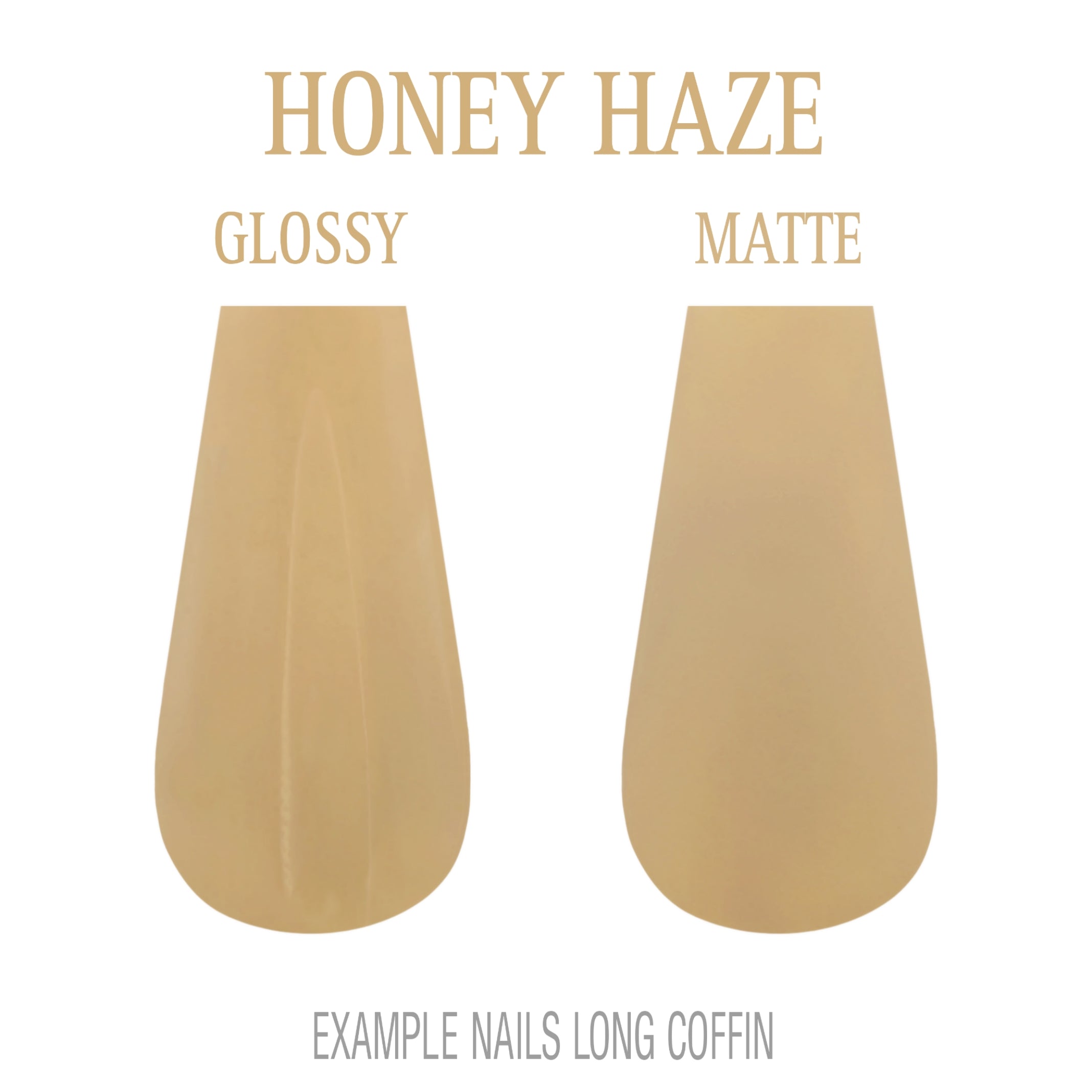 Honey Haze golden nude press-on nails