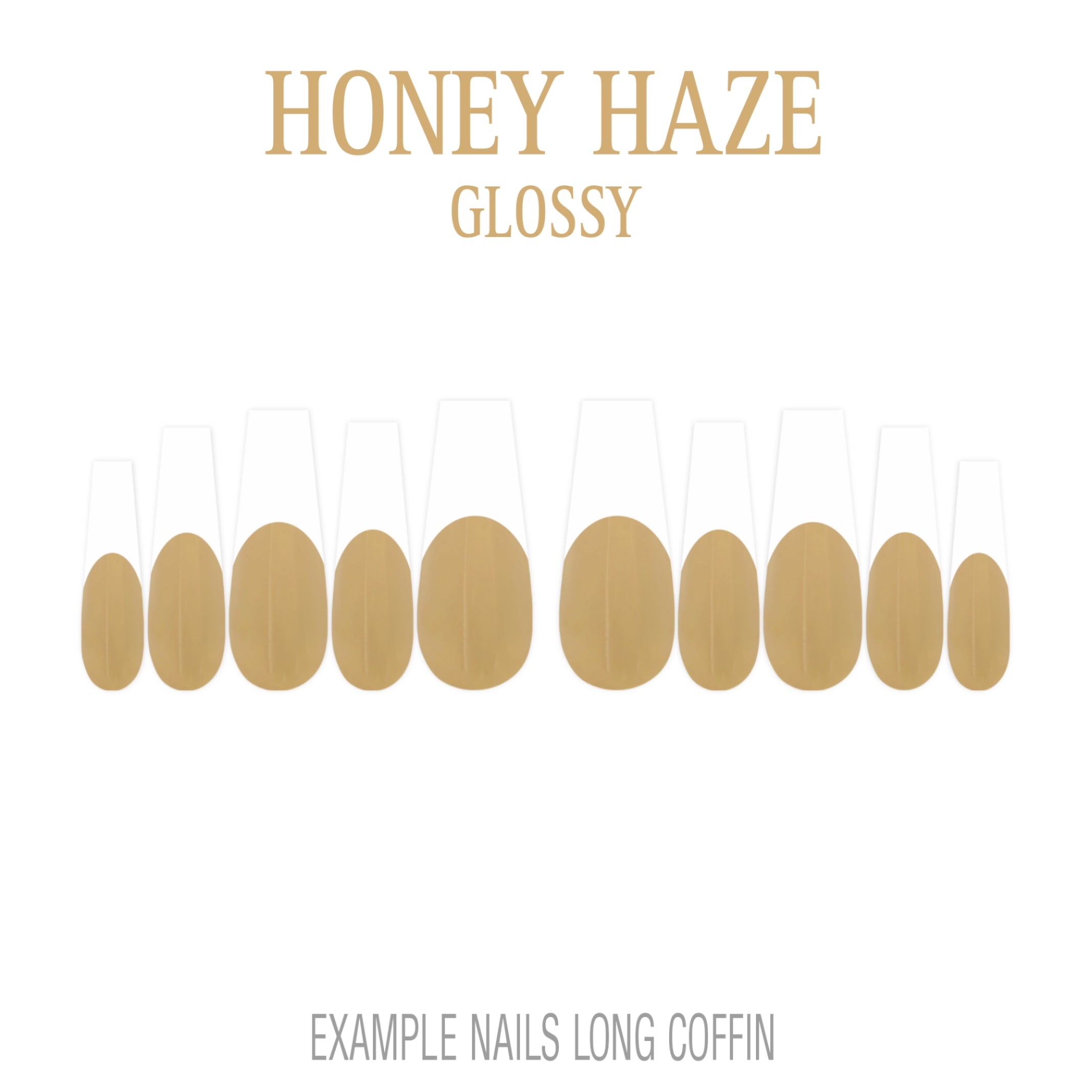 Honey Haze golden French tip press-on nails