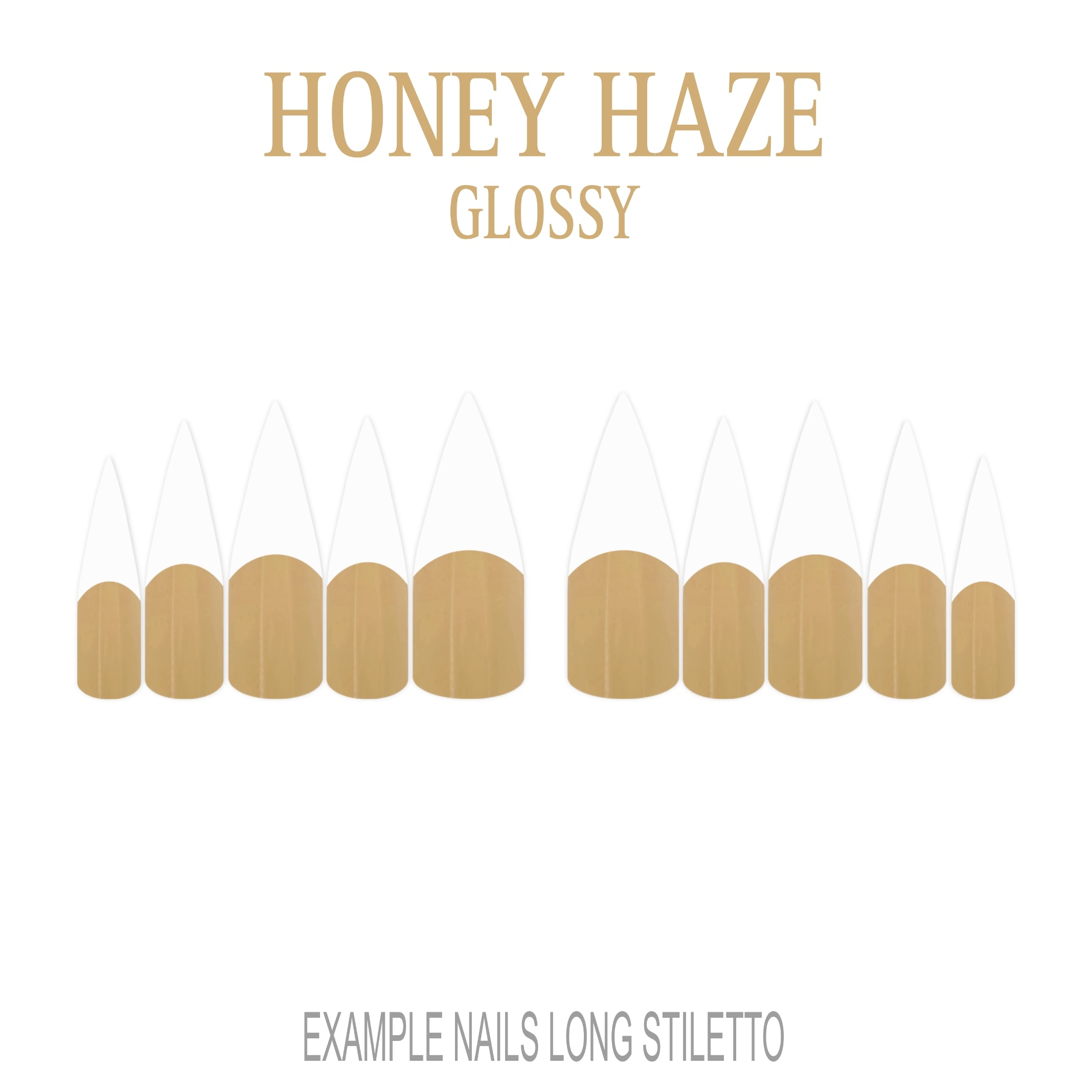 Honey Haze golden French tip press-on nails