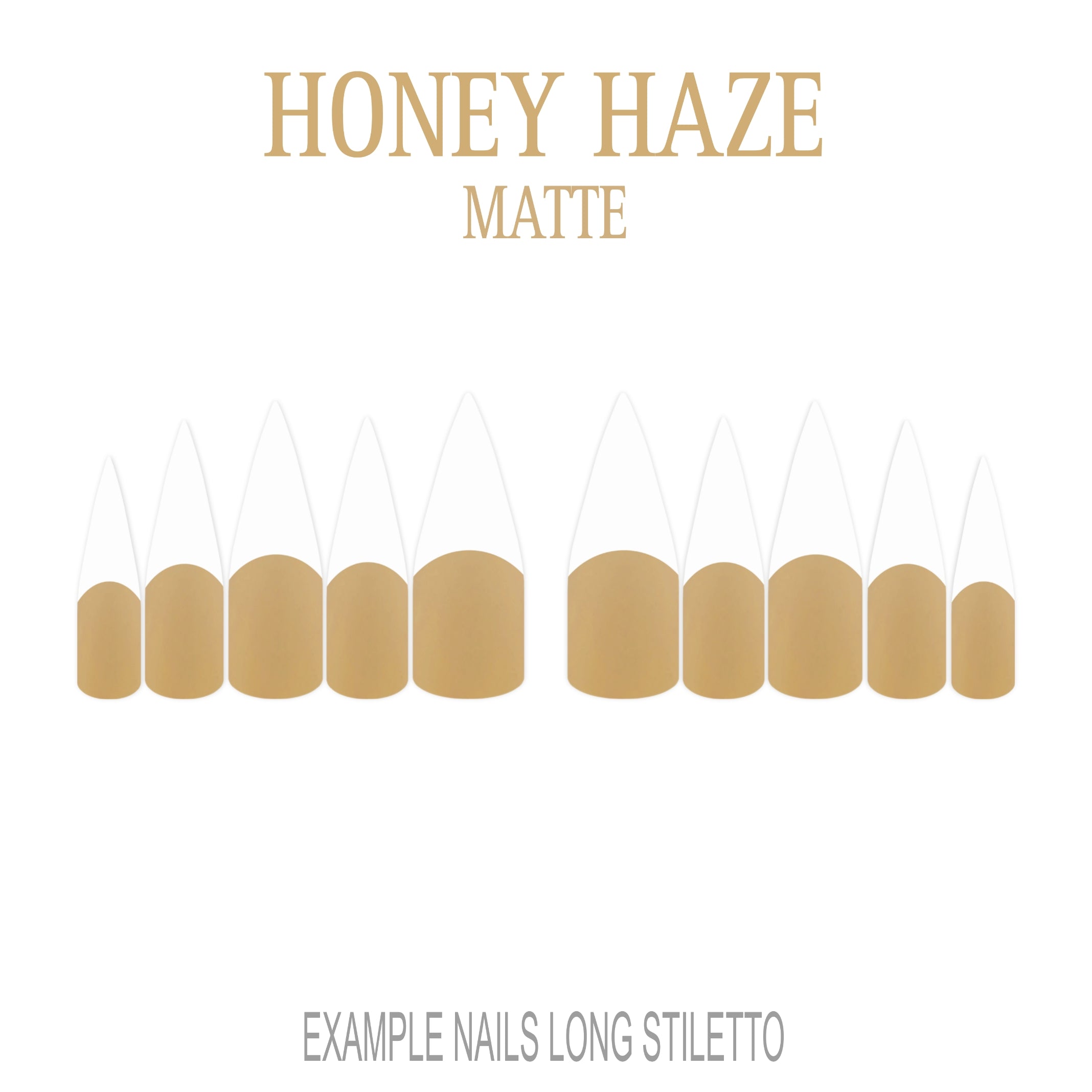 Honey Haze golden French tip press-on nails