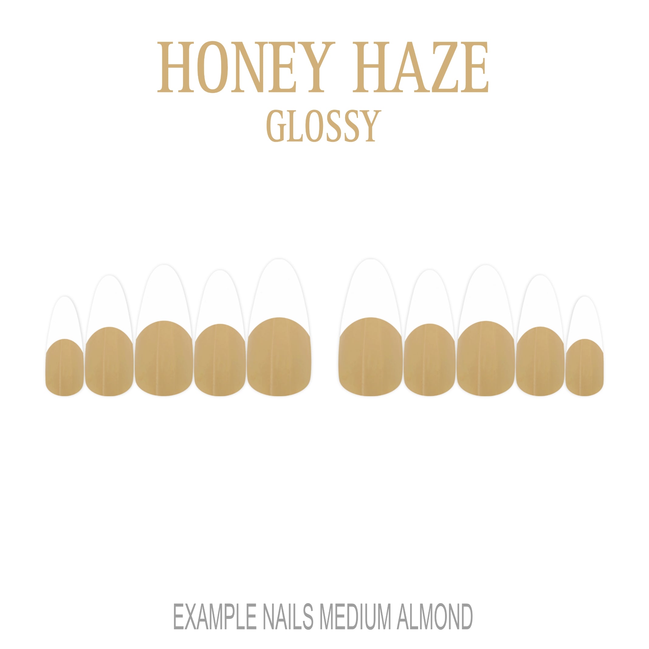 Honey Haze golden French tip press-on nails