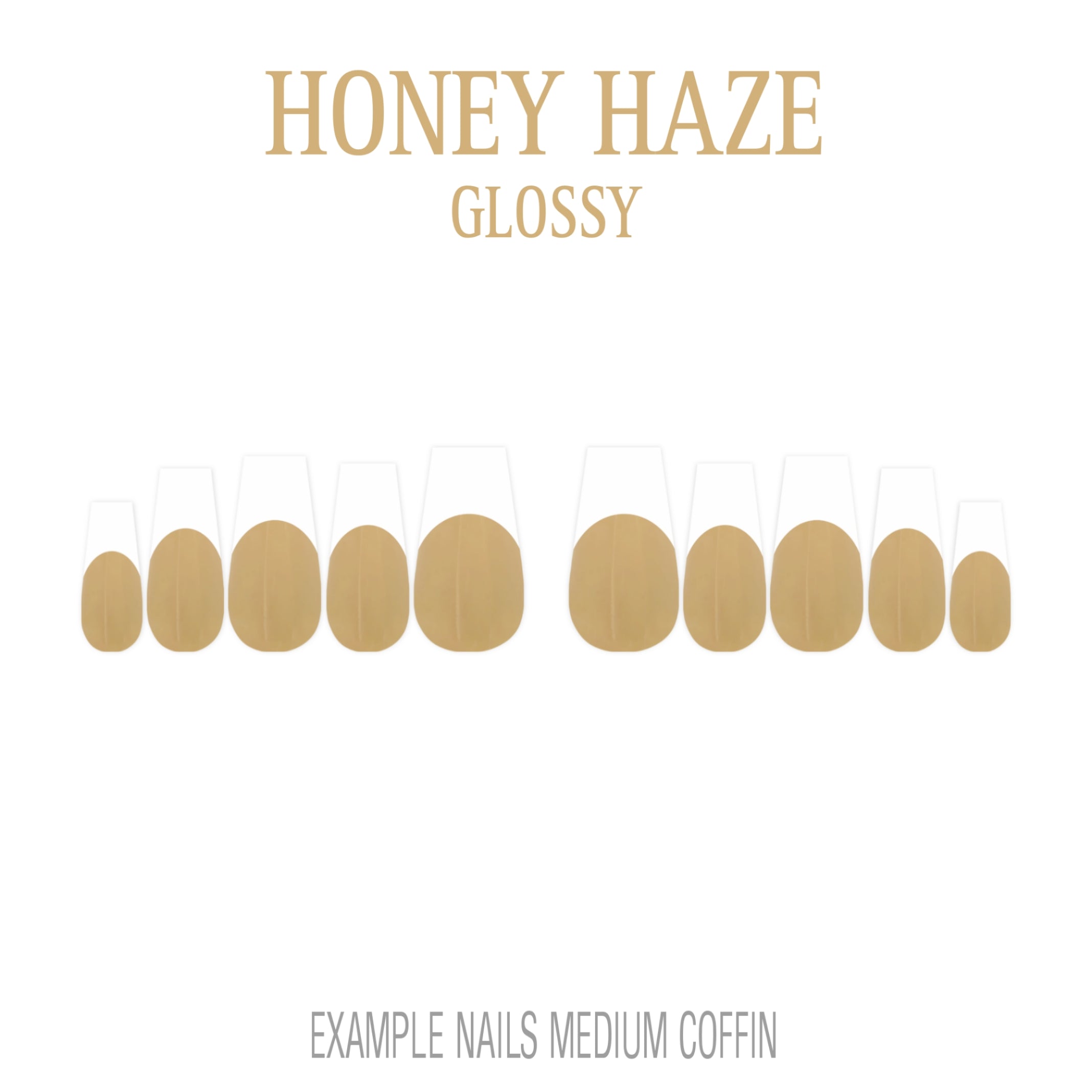 Honey Haze golden French tip press-on nails