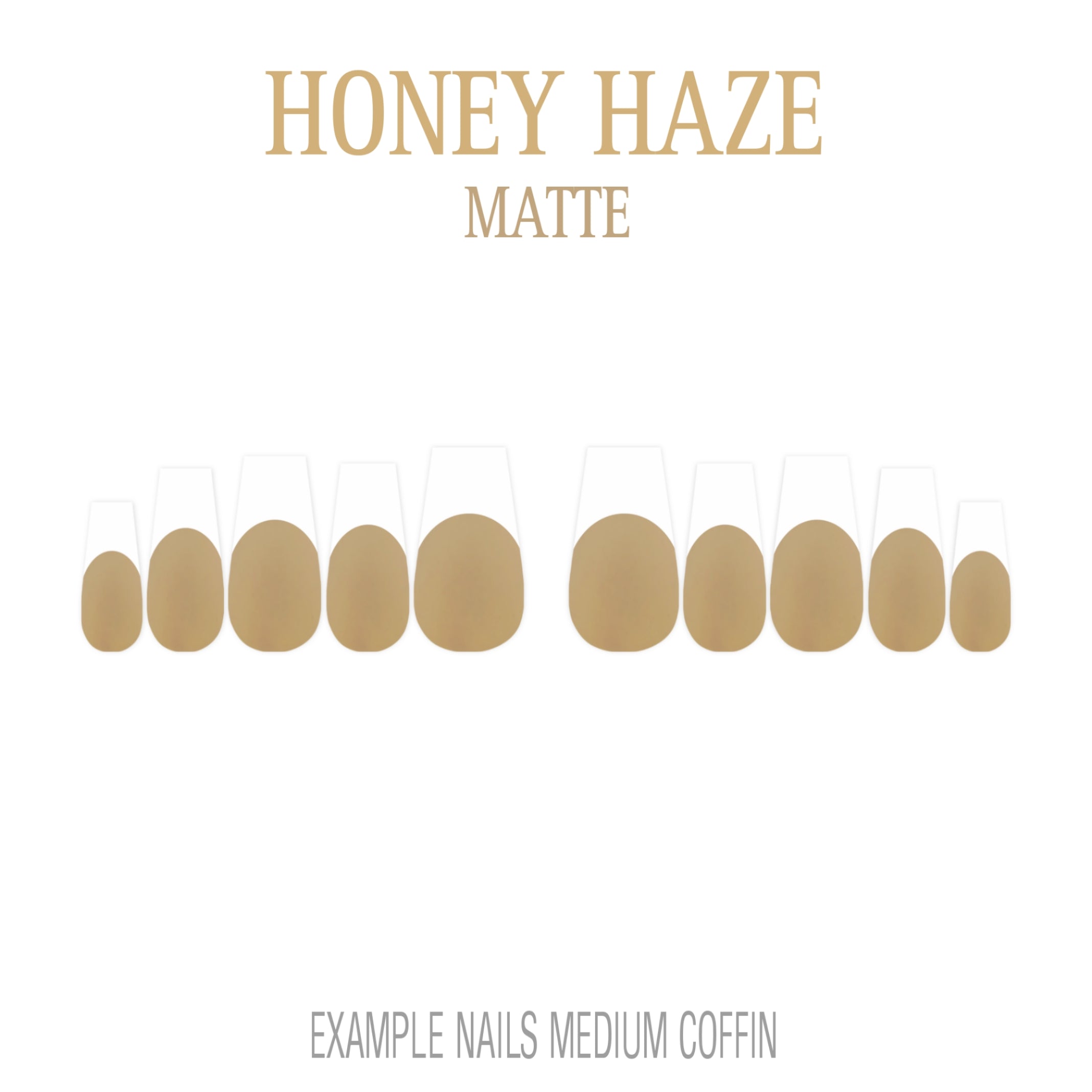 Honey Haze golden French tip press-on nails