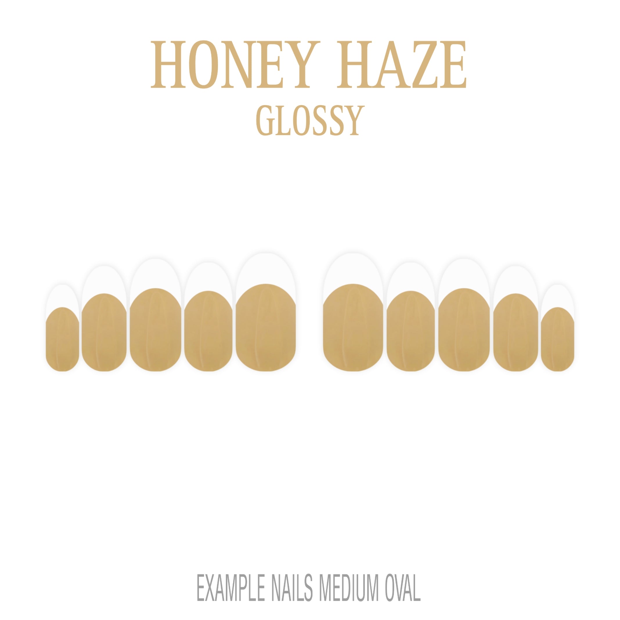 Honey Haze golden French tip press-on nails