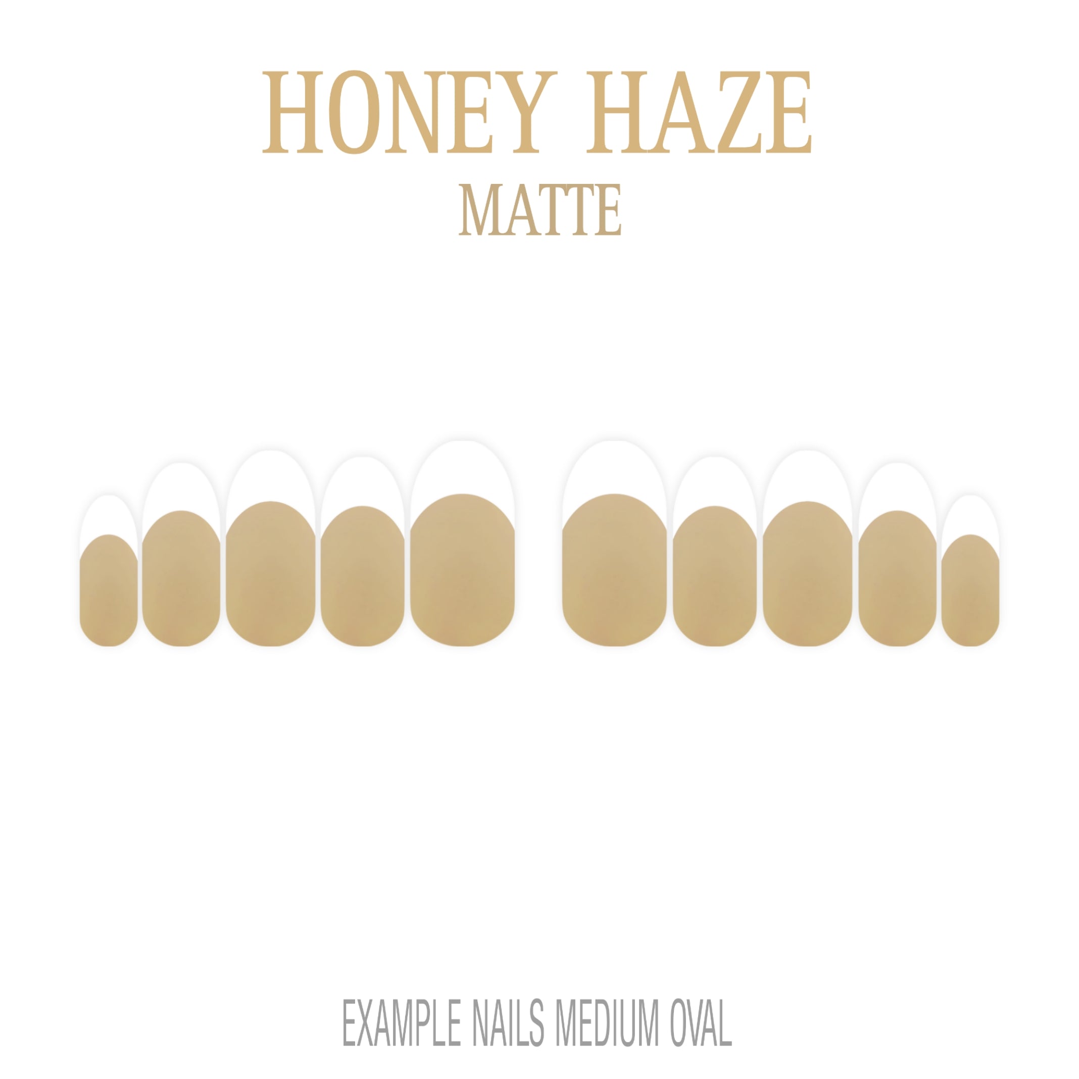 Honey Haze golden French tip press-on nails