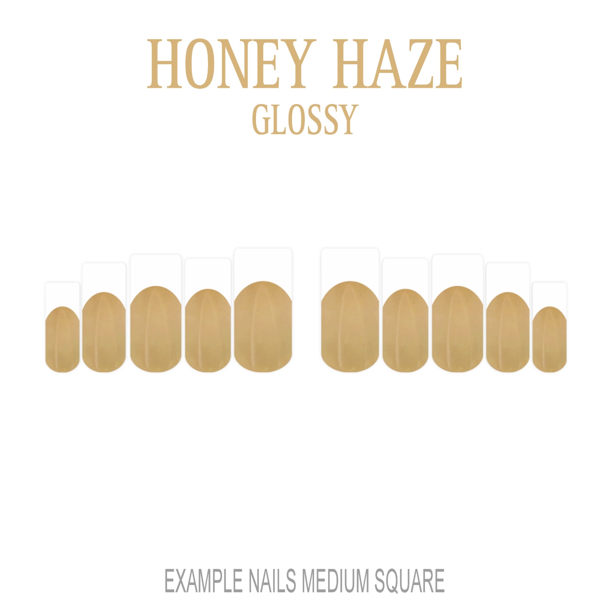 Honey Haze golden French tip press-on nails