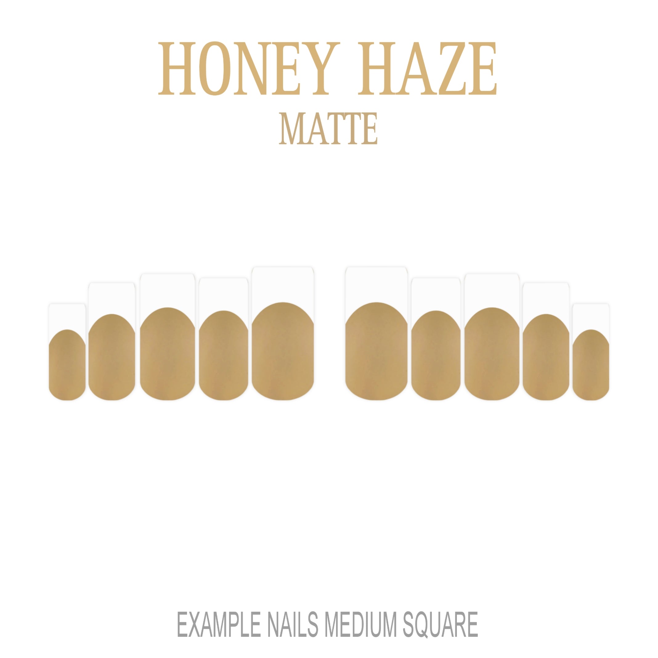 Honey Haze golden French tip press-on nails