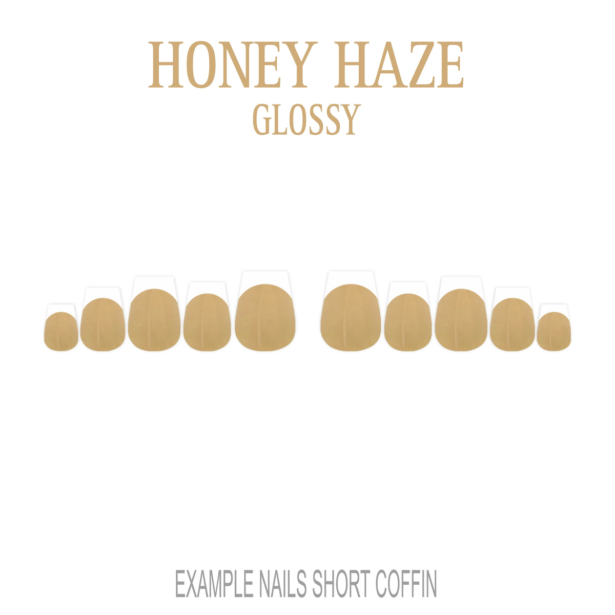 Honey Haze golden French tip press-on nails
