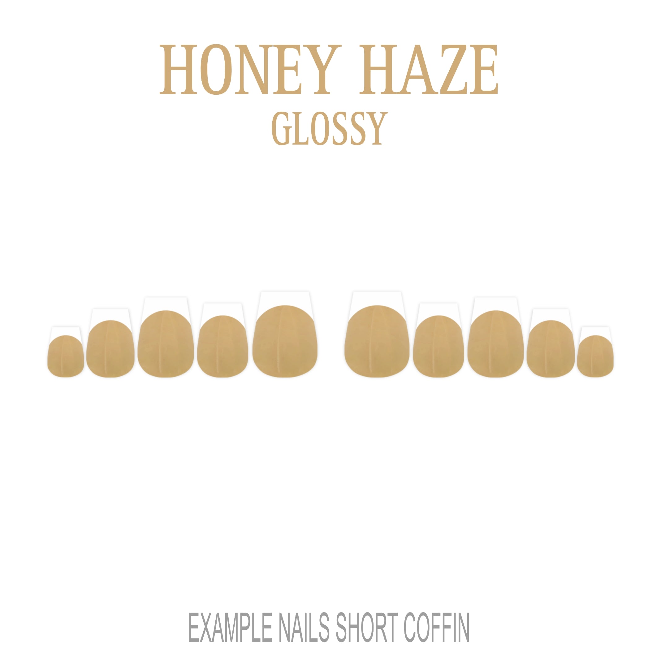 Honey Haze golden French tip press-on nails