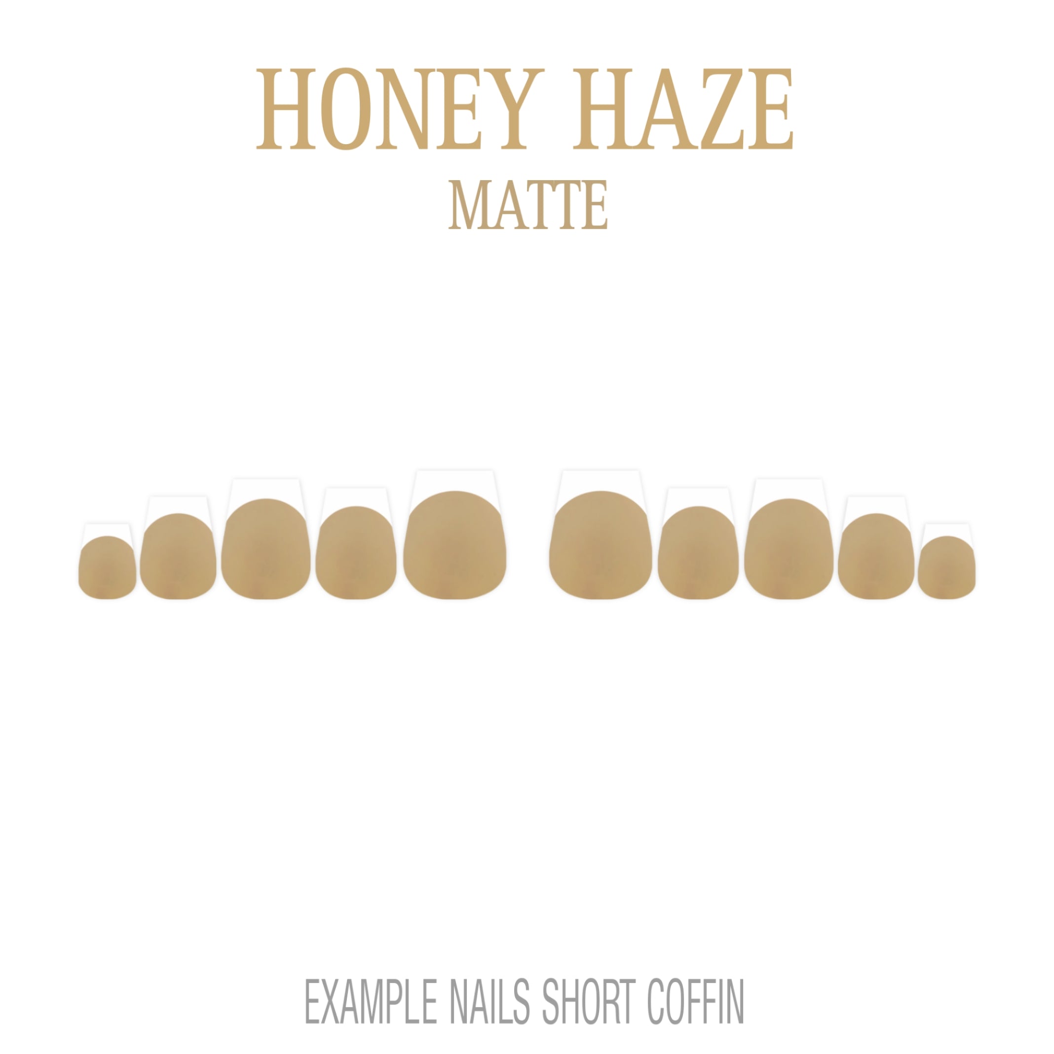Honey Haze golden French tip press-on nails