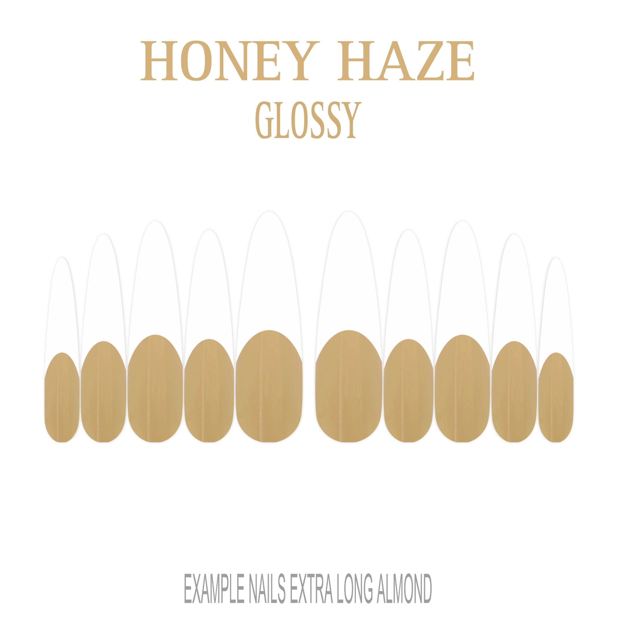 Honey Haze golden French tip press-on nails