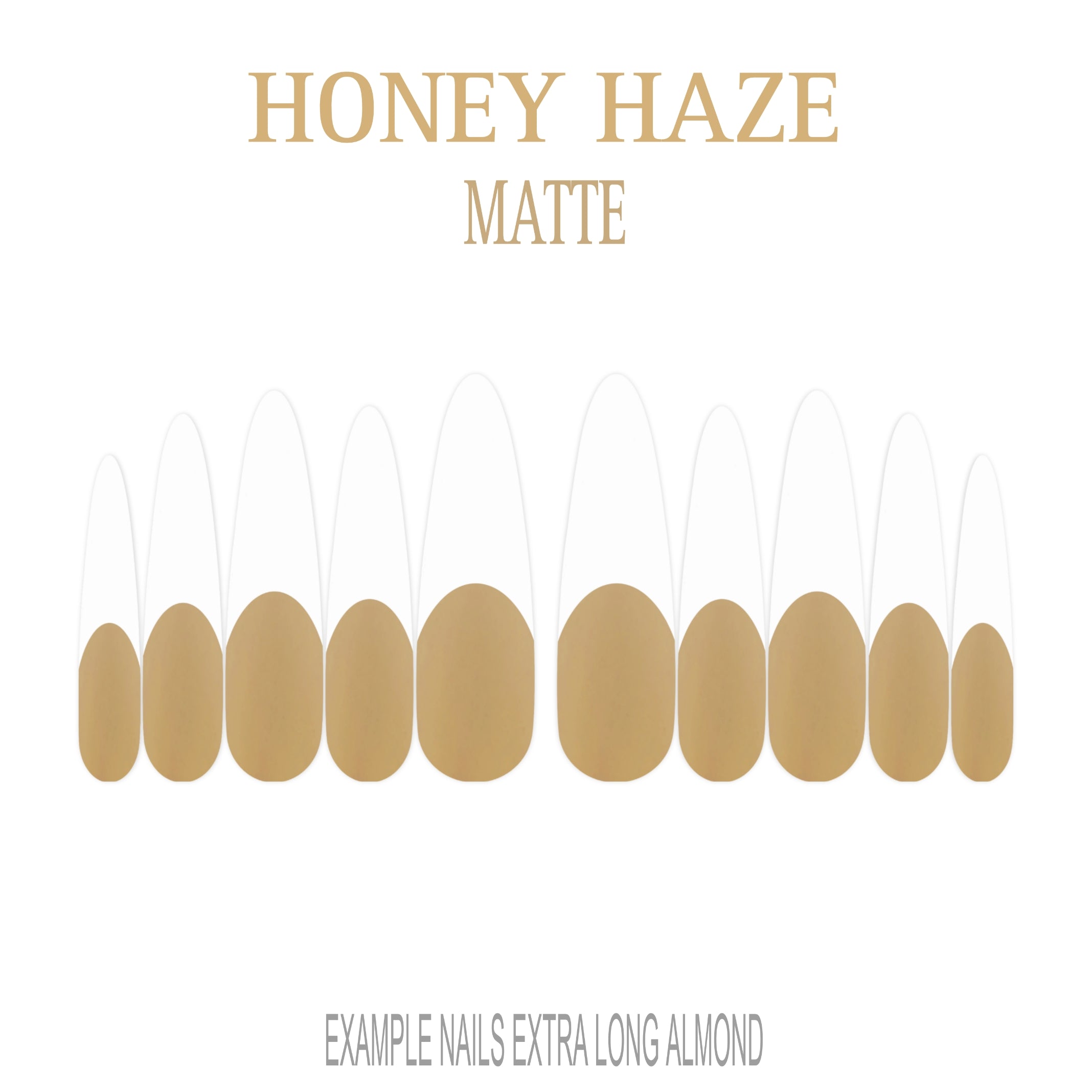 Honey Haze golden French tip press-on nails