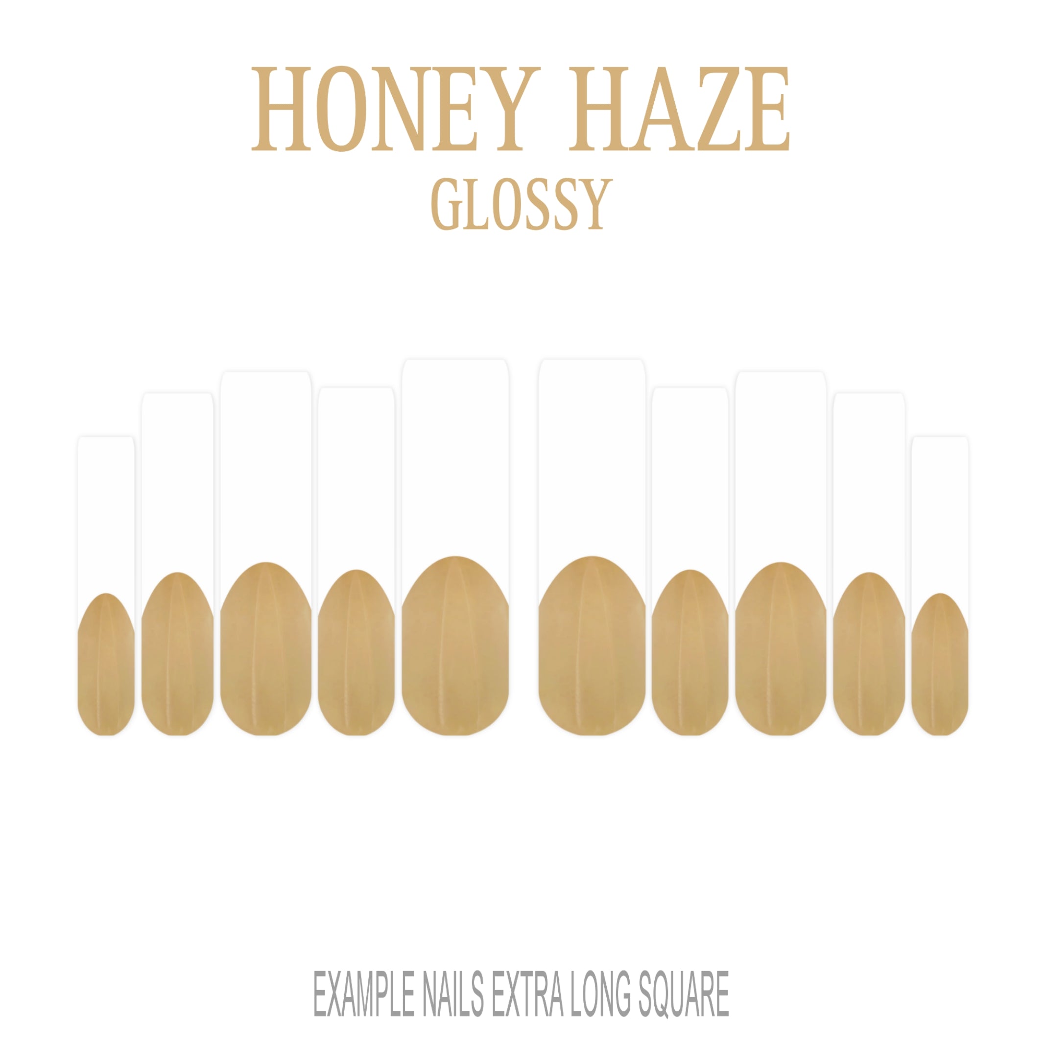 Honey Haze golden French tip press-on nails
