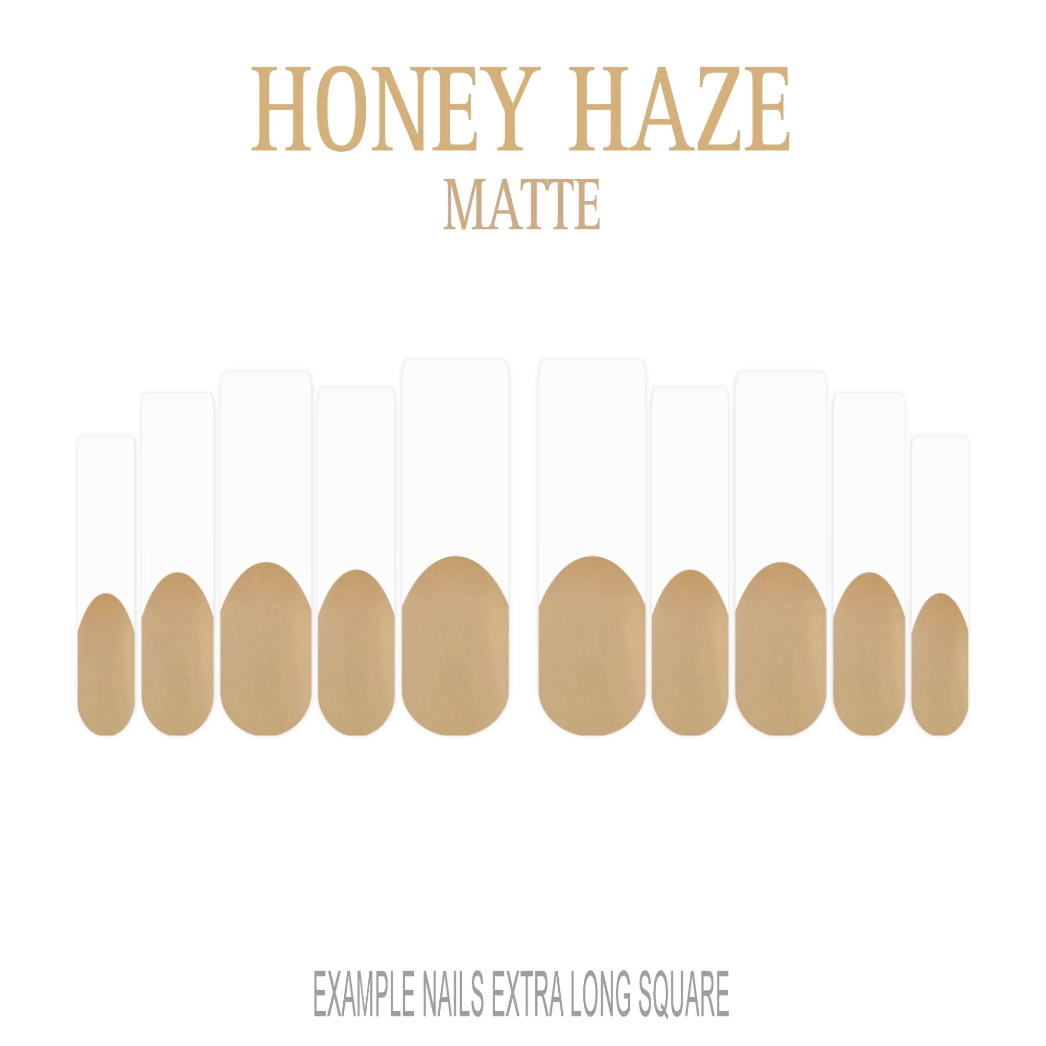 Honey Haze golden French tip press-on nails