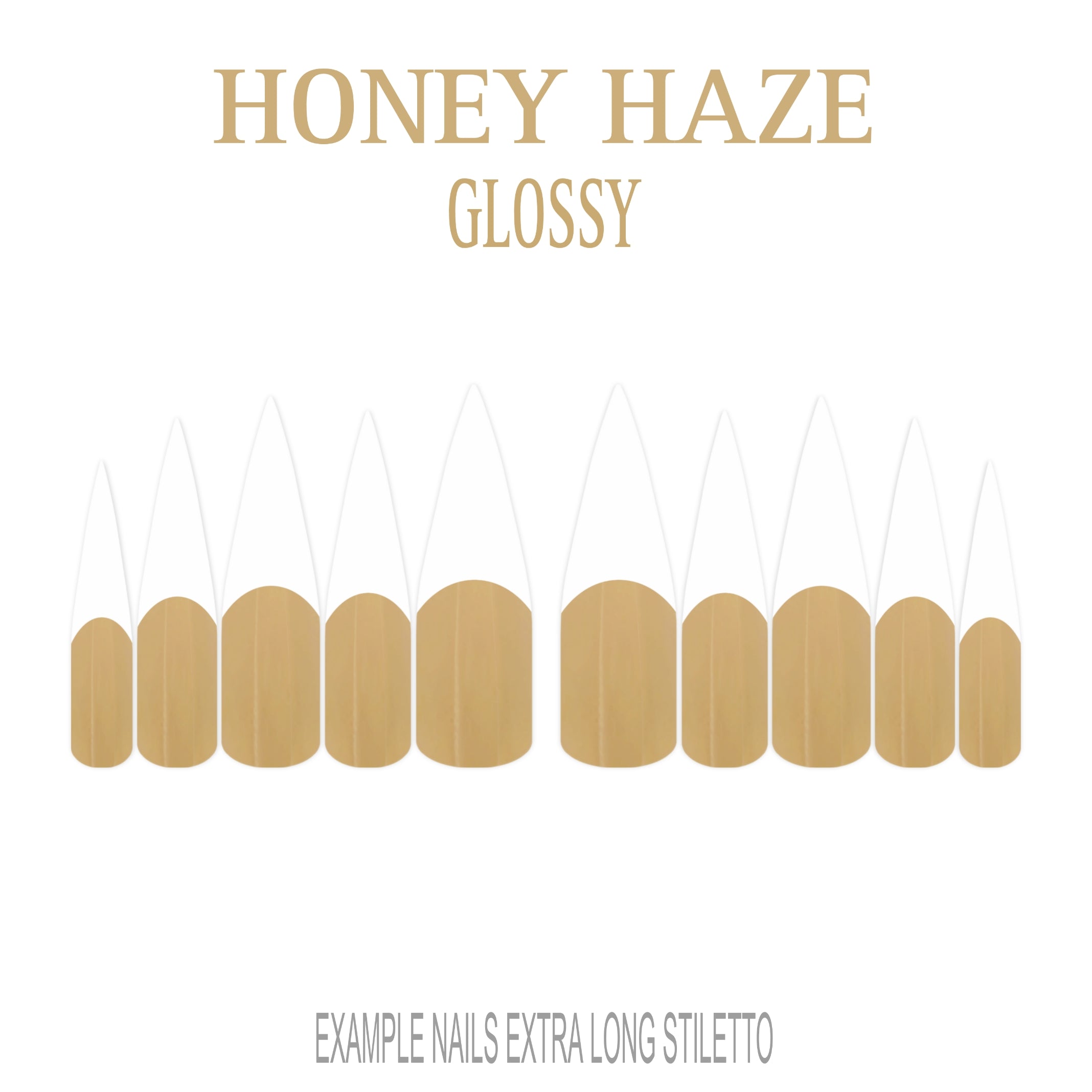 Honey Haze golden French tip press-on nails