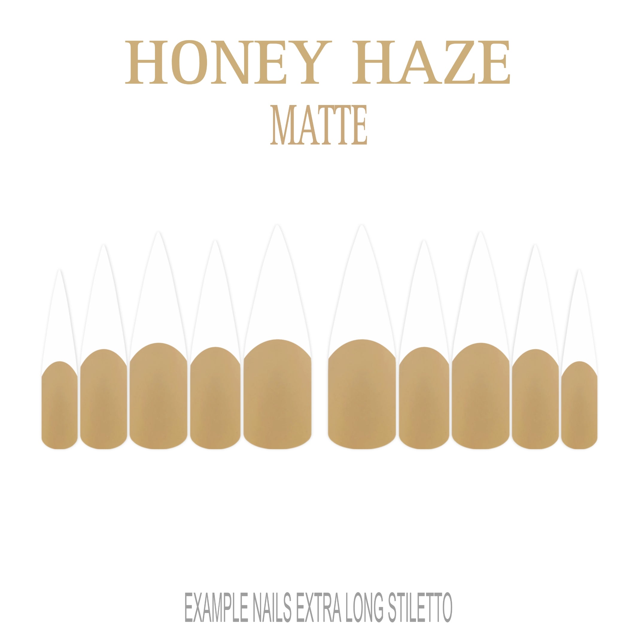 Honey Haze golden French tip press-on nails