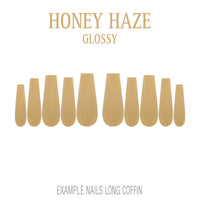 Honey Haze golden nude press-on nails