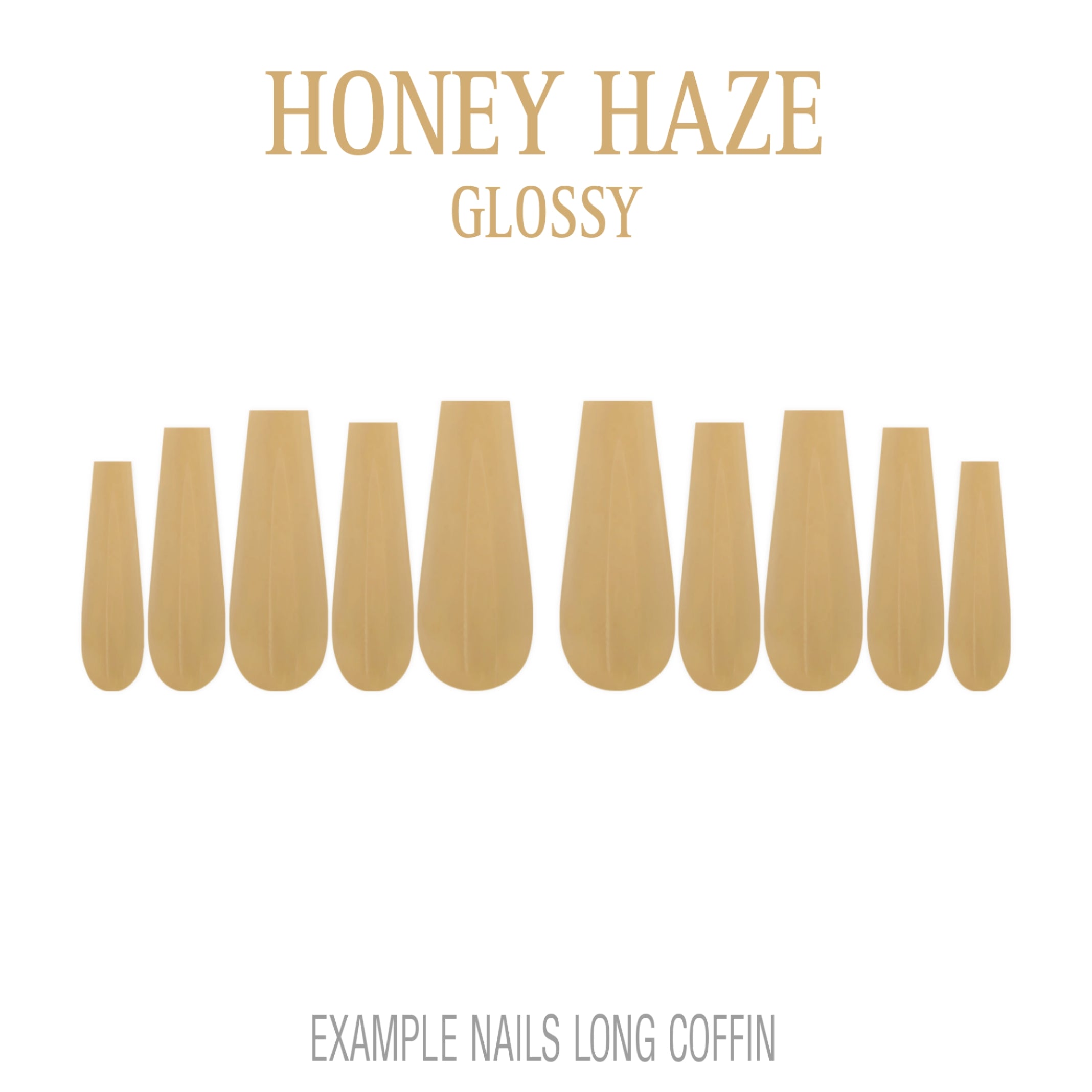 Honey Haze golden nude press-on nails