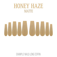 Honey Haze golden nude press-on nails