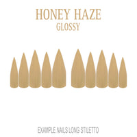 Honey Haze golden nude press-on nails