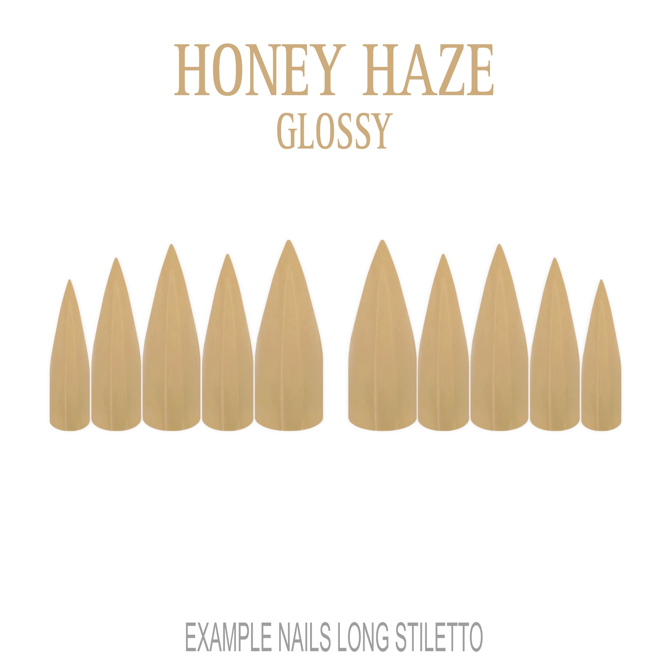 Honey Haze golden nude press-on nails