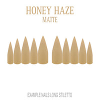 Honey Haze golden nude press-on nails