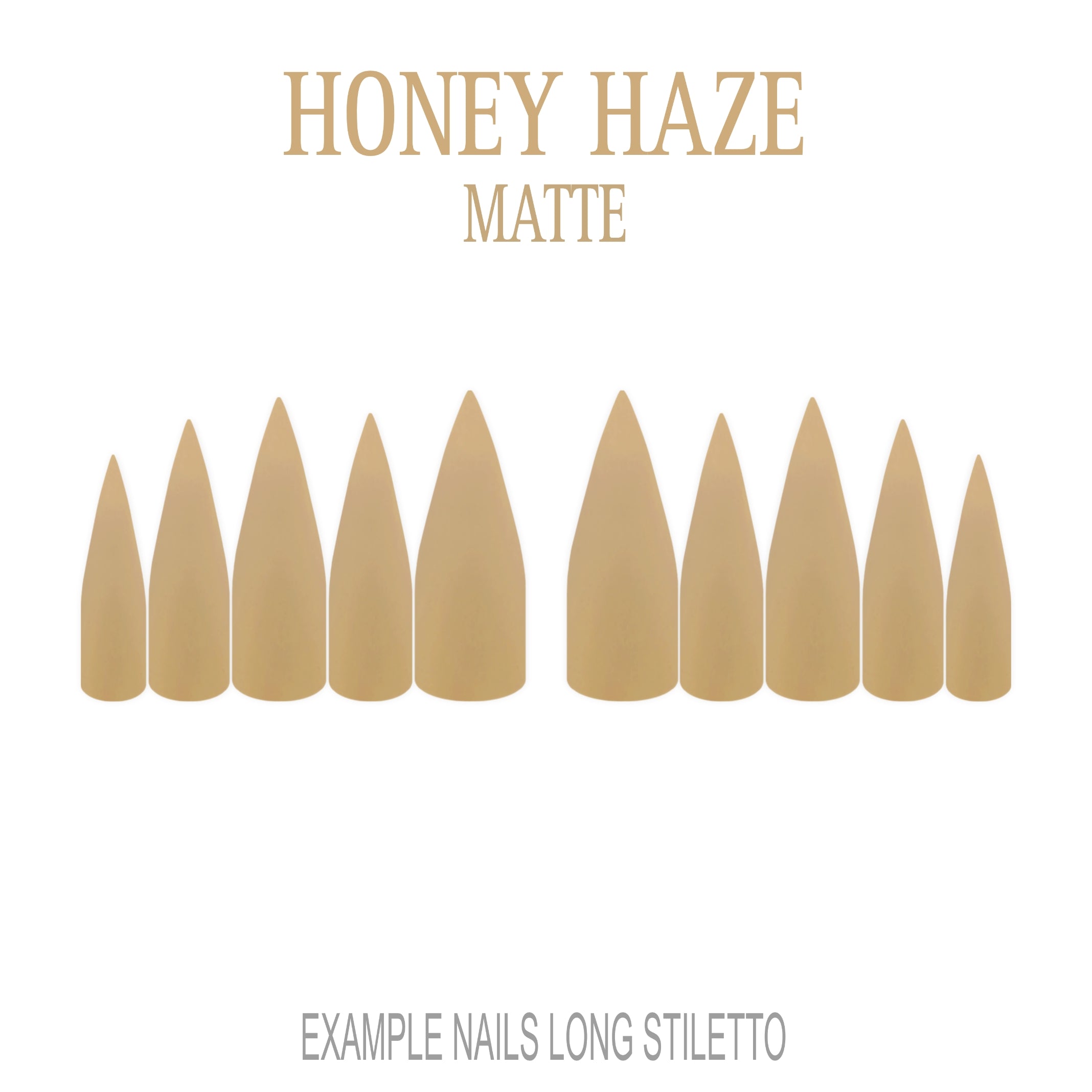 Honey Haze golden nude press-on nails