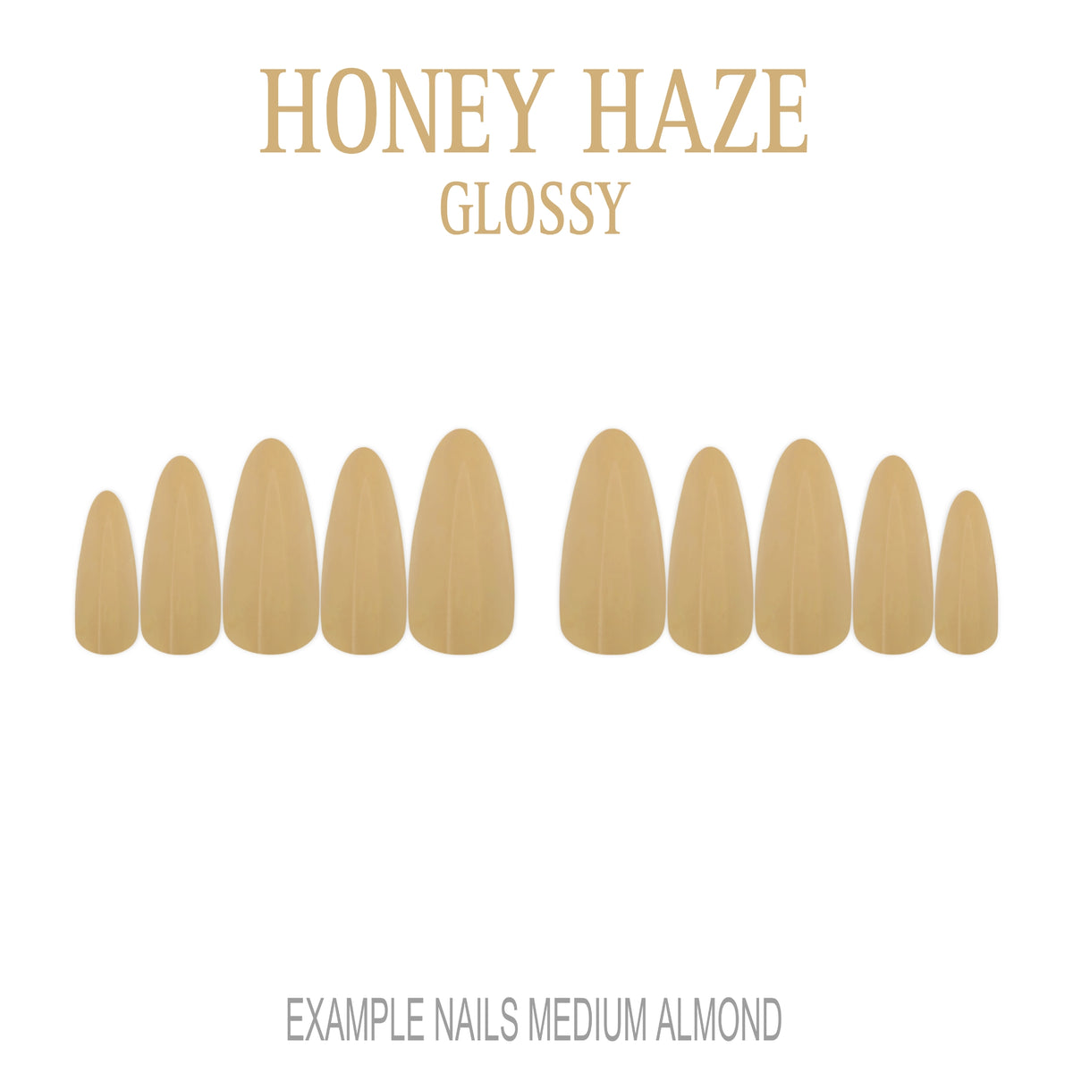 Honey Haze golden nude press-on nails