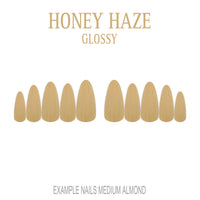Honey Haze golden nude press-on nails