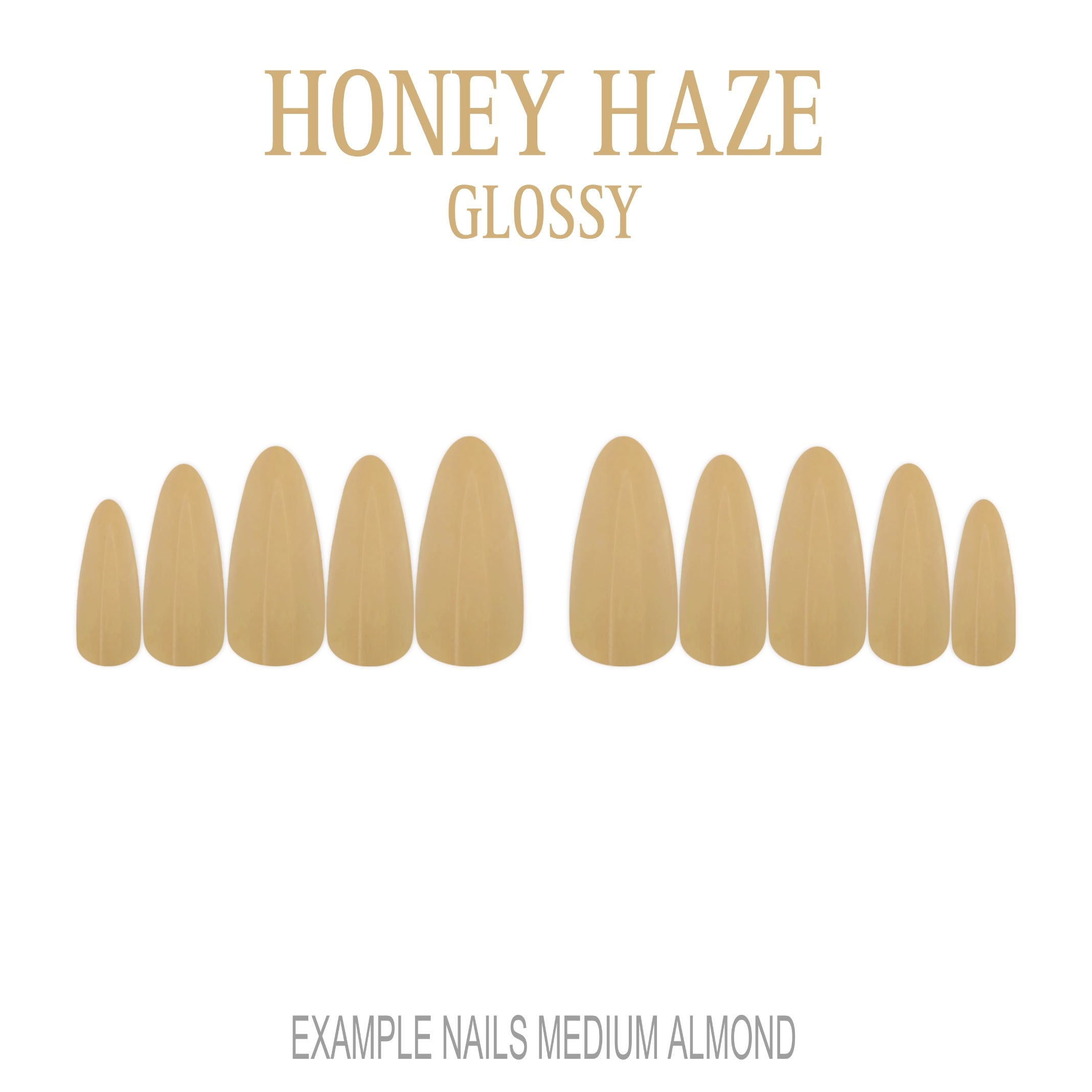 Honey Haze golden nude press-on nails