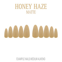 Honey Haze golden nude press-on nails