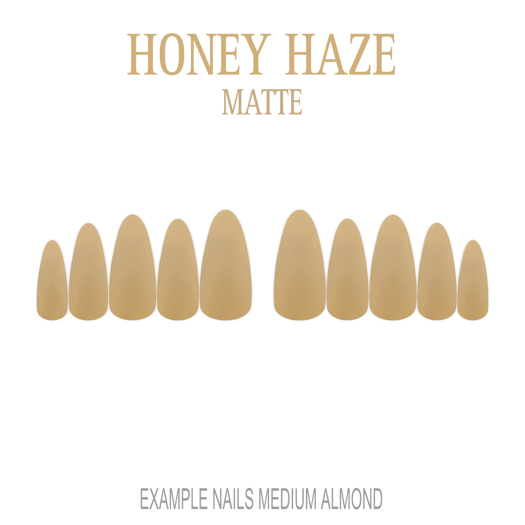 Honey Haze golden nude press-on nails
