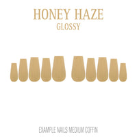 Honey Haze golden nude press-on nails
