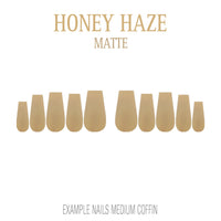 Honey Haze golden nude press-on nails