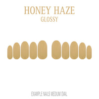 Honey Haze golden nude press-on nails