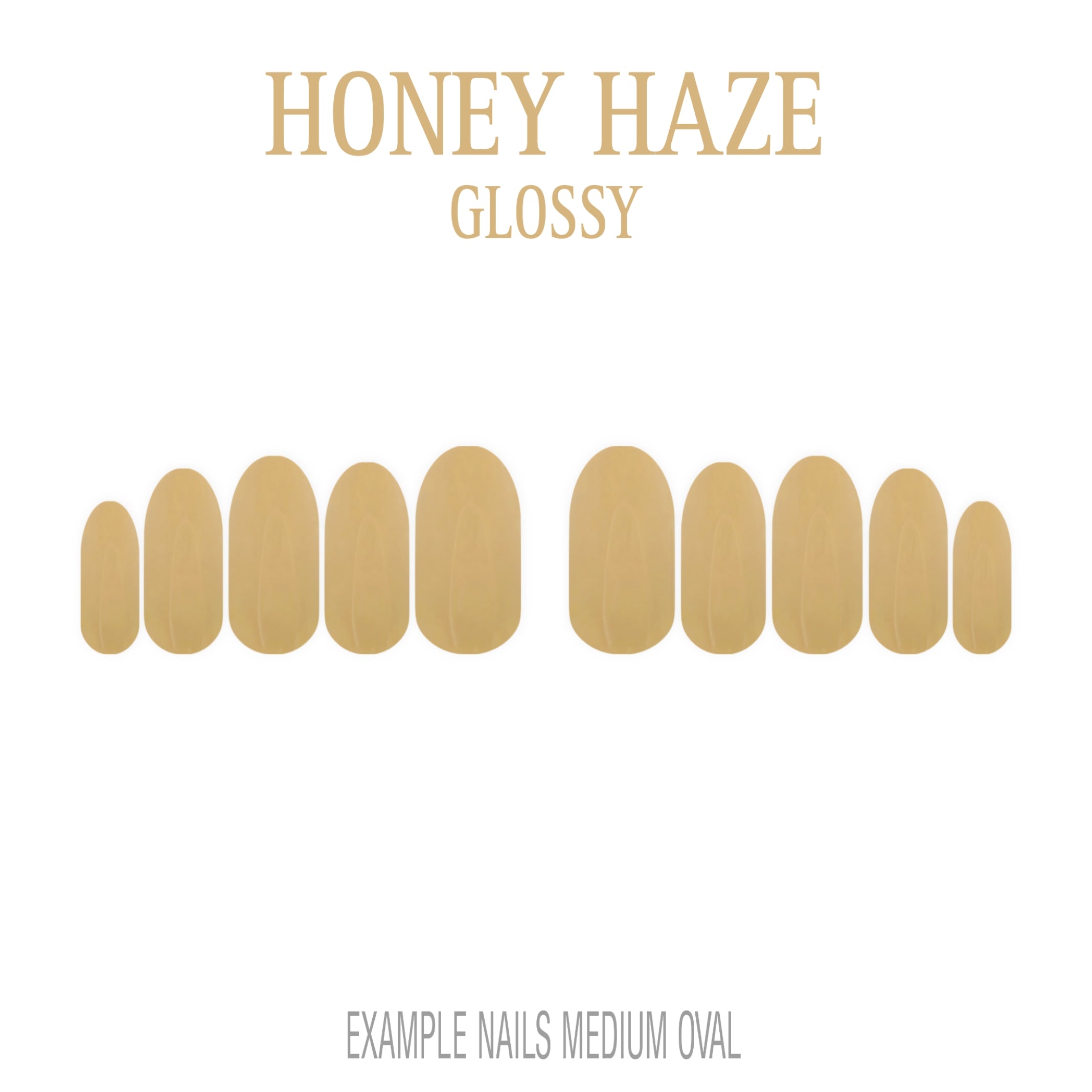 Honey Haze golden nude press-on nails