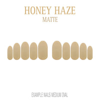Honey Haze golden nude press-on nails