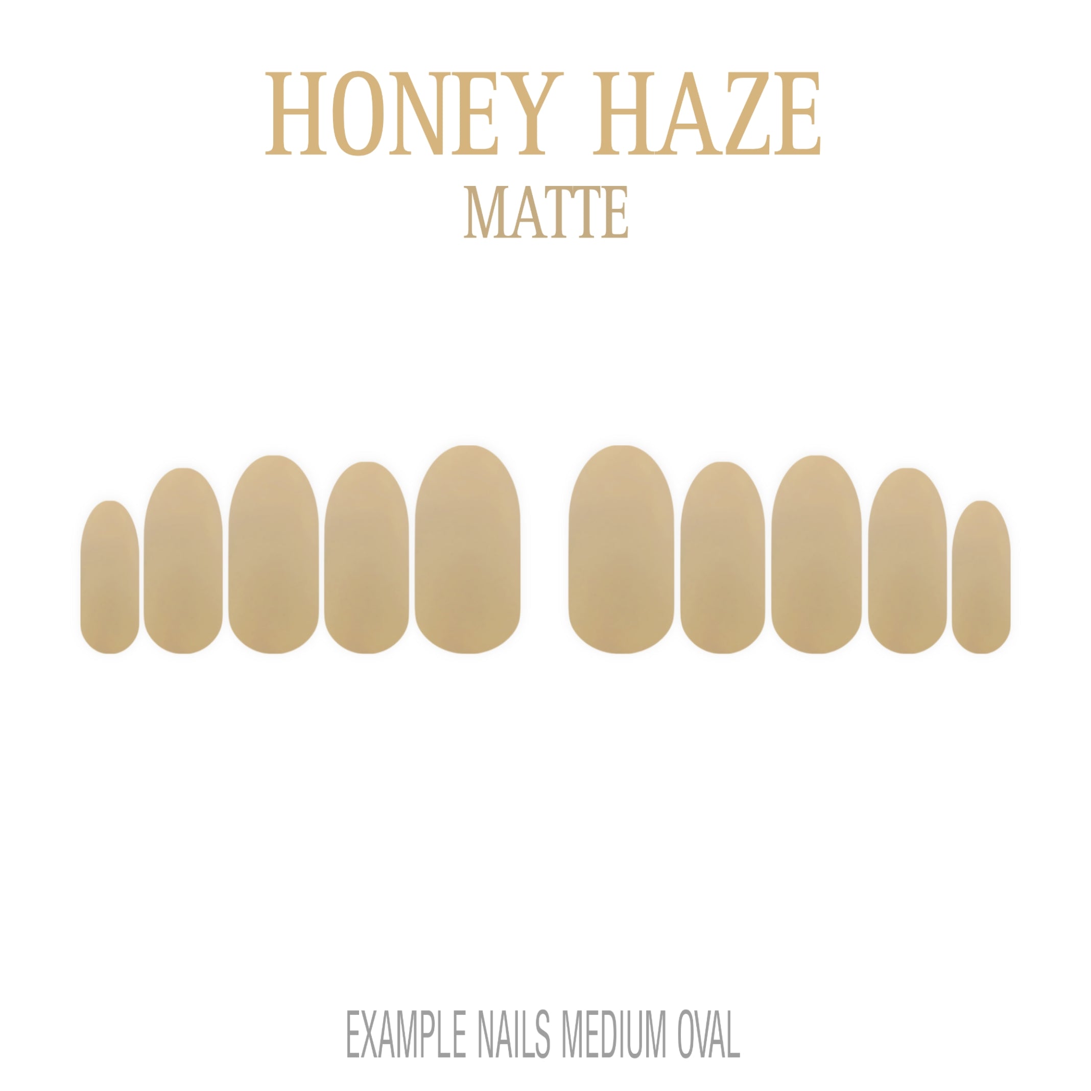 Honey Haze golden nude press-on nails
