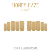 Honey Haze golden nude press-on nails