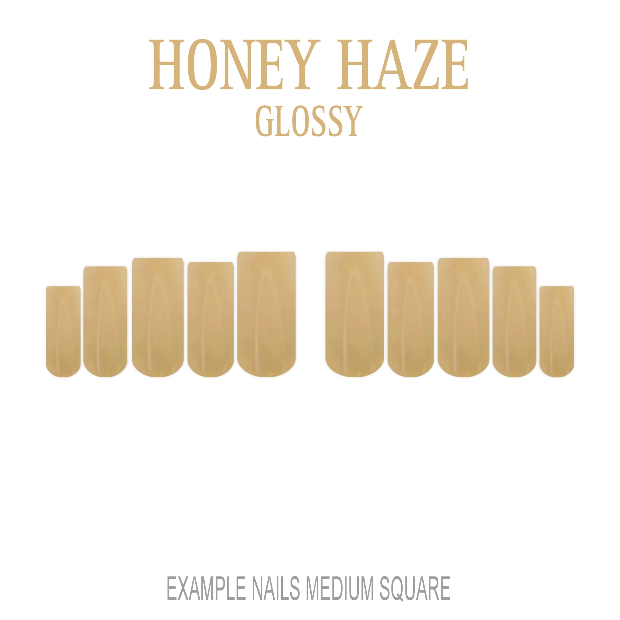 Honey Haze golden nude press-on nails