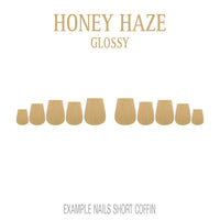 Honey Haze golden nude press-on nails