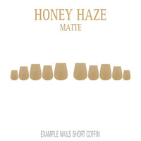 Honey Haze golden nude press-on nails