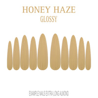 Honey Haze golden nude press-on nails