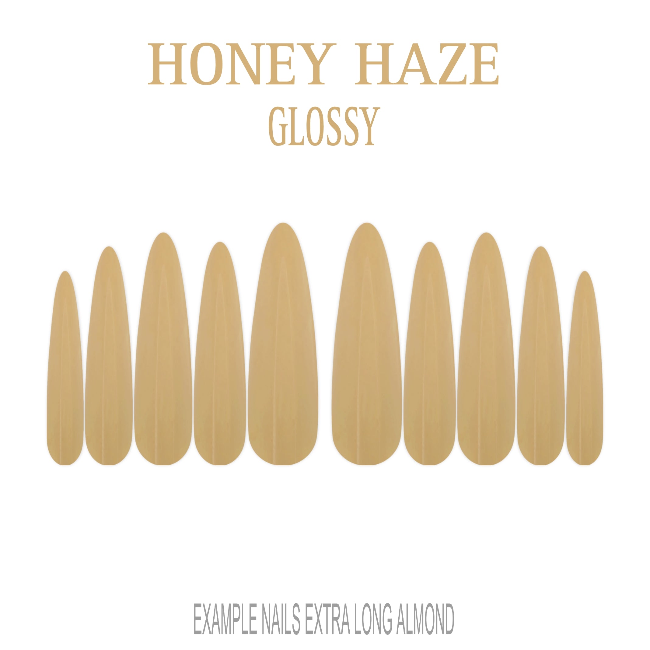 Honey Haze golden nude press-on nails
