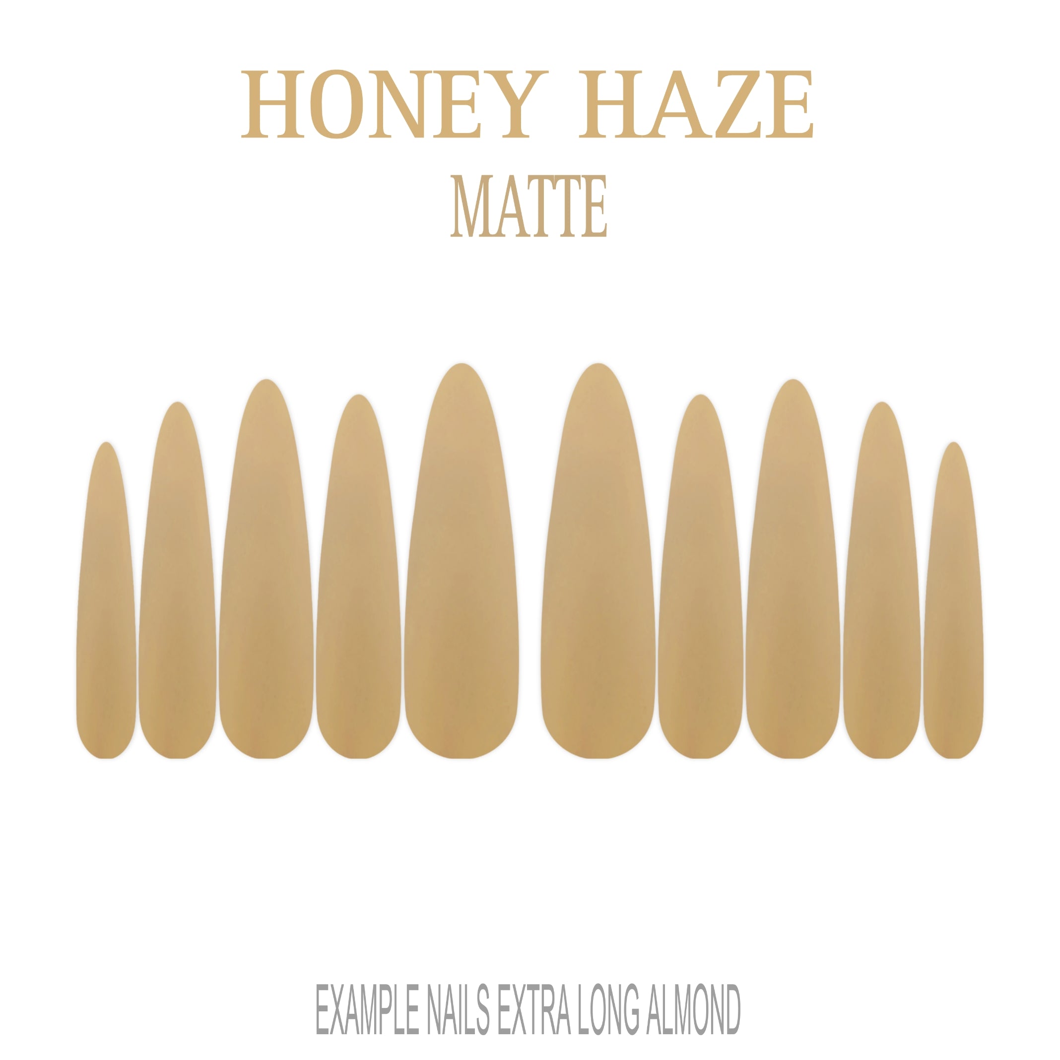 Honey Haze golden nude press-on nails