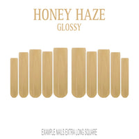 Honey Haze golden nude press-on nails