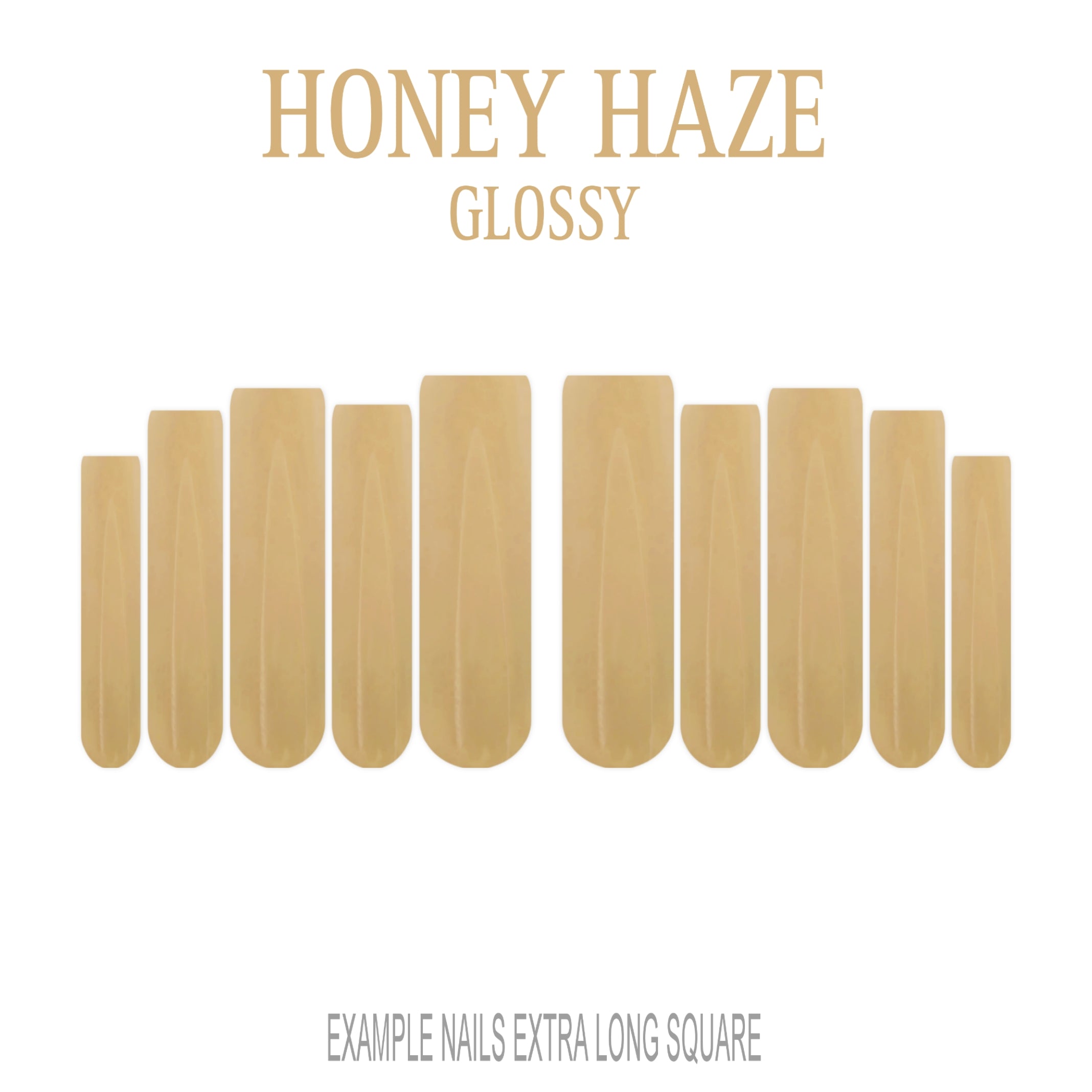 Honey Haze golden nude press-on nails