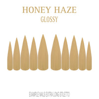 Honey Haze golden nude press-on nails