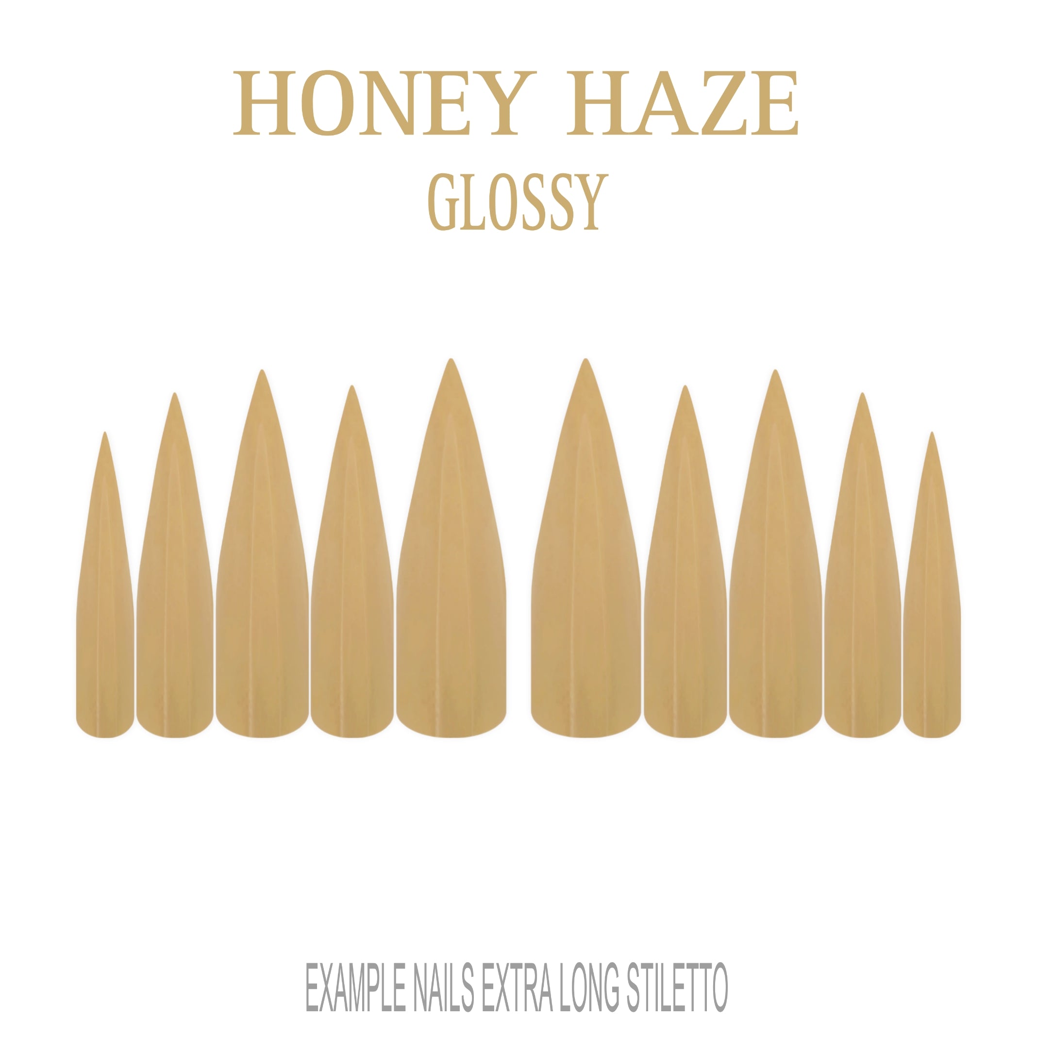 Honey Haze golden nude press-on nails