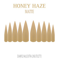 Honey Haze golden nude press-on nails